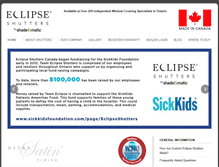 Tablet Screenshot of eclipseshutters.ca