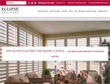 Tablet Screenshot of eclipseshutters.com